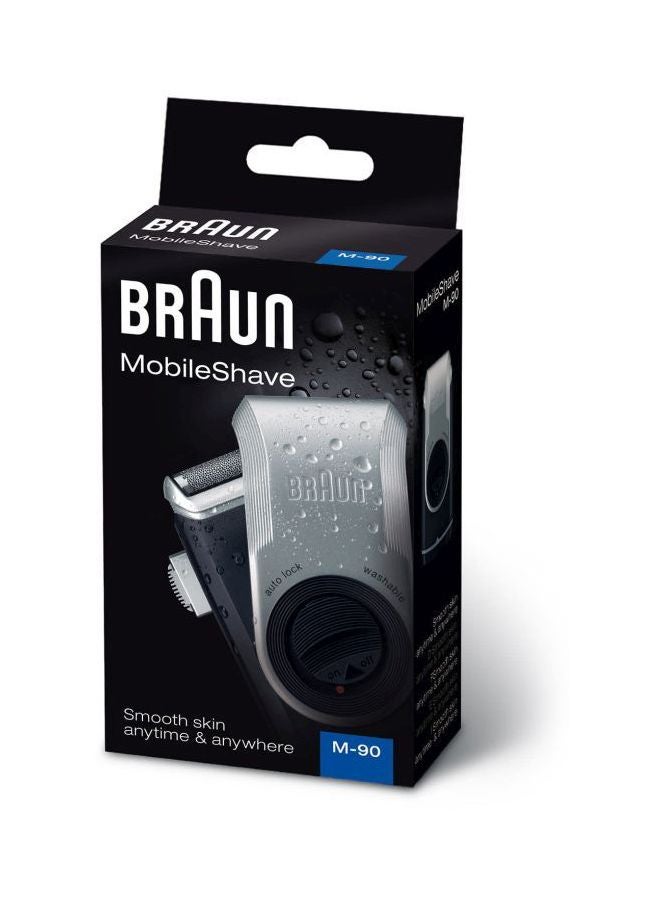 BRAUN M-90 Mobile Shaver Silver/Blue - Image 4