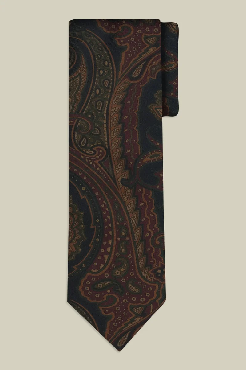 Doppelganger Plain woven men's tie - DK Blue