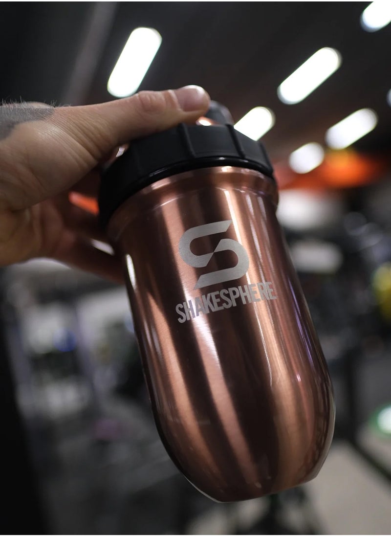 SHAKESPHERE - Protein Shaker Bottle 700ml - ShakeSphere Tumbler Double Wall Steel Copper - Image 1