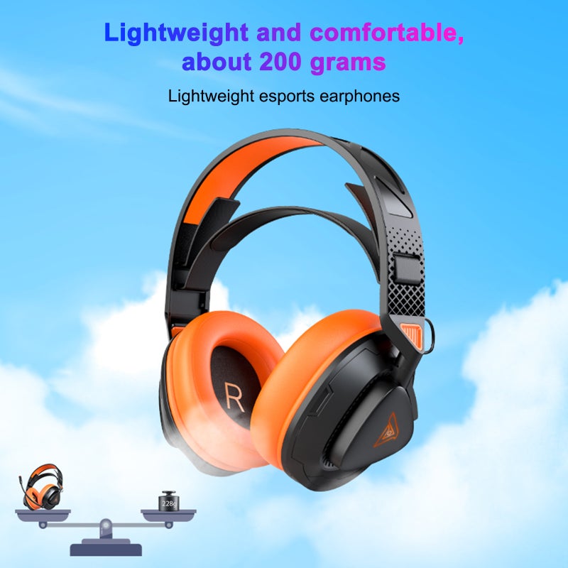 TAIOU Over Ear Gaming Headset Lightweight E-Sports Headphones BT5.3 & 2.4G Wireless 3.5mm Wired Earphone with 3 Microphone Design for Smartphone Laptop PC Game Console - Image 2