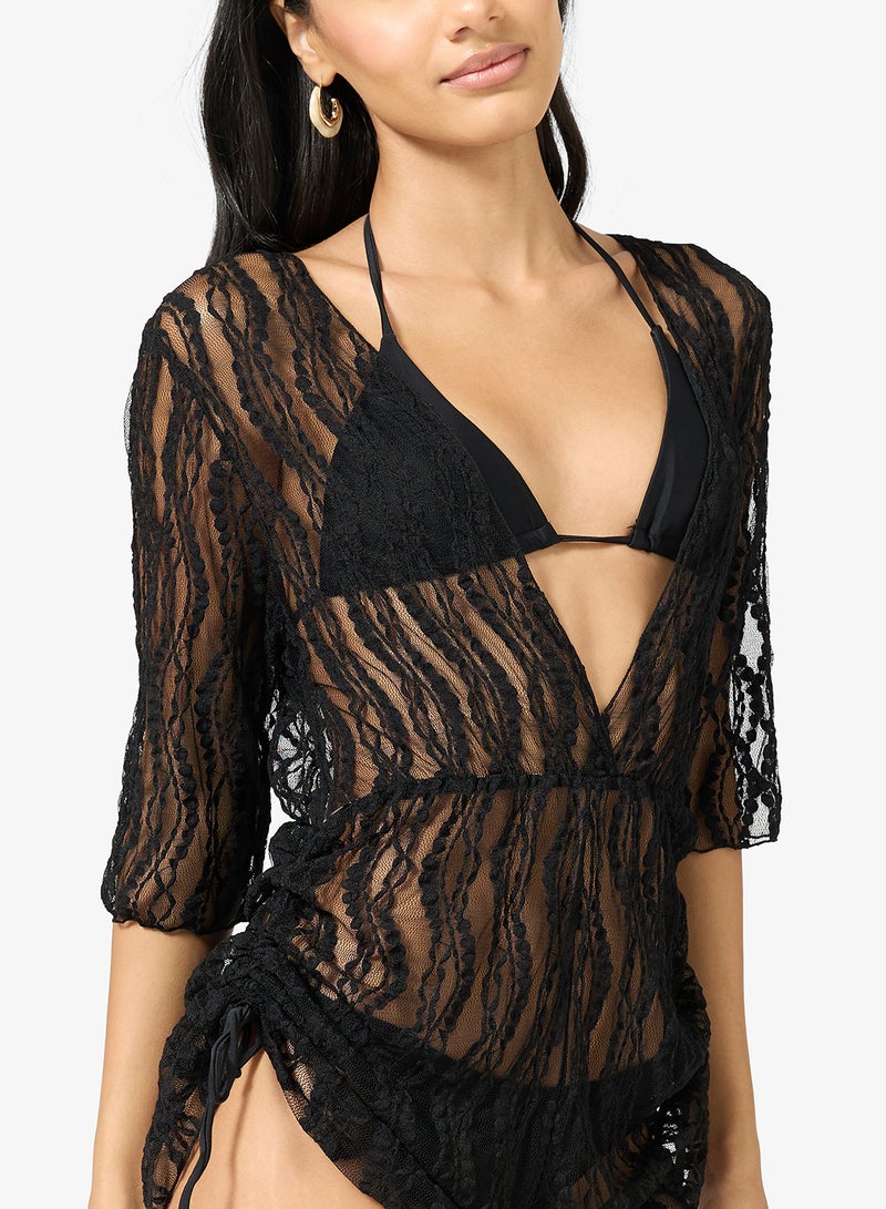 Ginger 2 PC Triangle Bikini with Coverup - Image 5