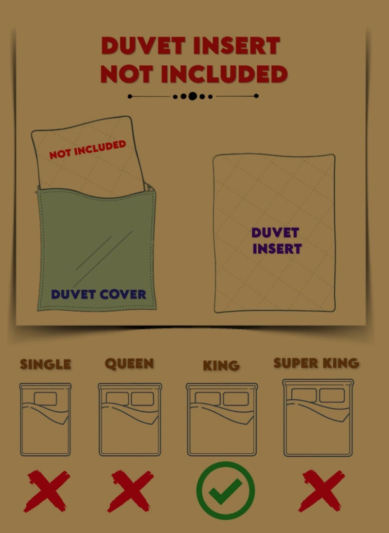 Blueberry 6 Pieces King Size Duvet Cover Set with Fitted sheet and Pillowcases - Image 5