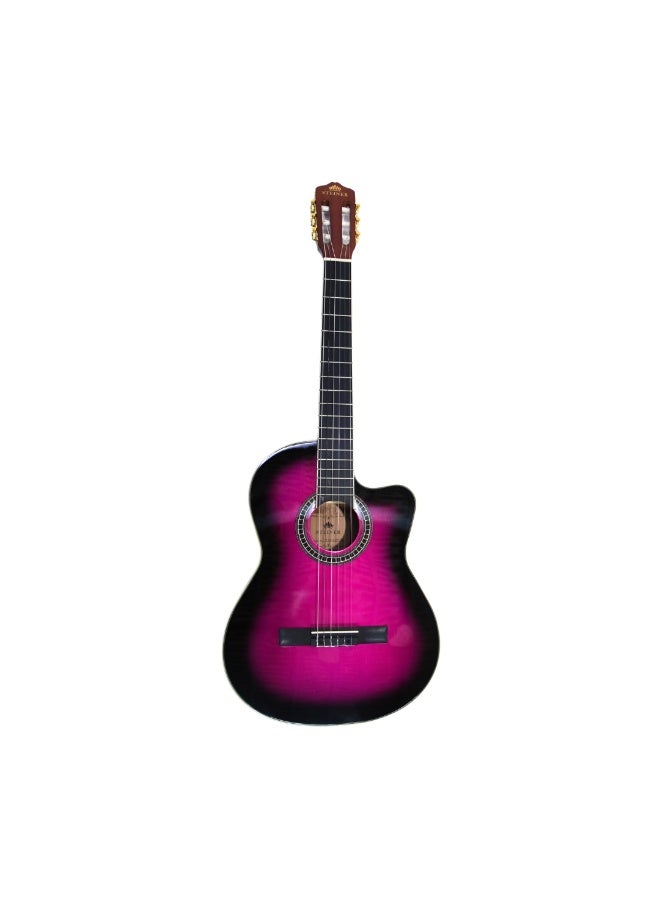 Steiner Classical Guitar CG36C with Cut-Away 4/4 – Purple Burst - Image 1