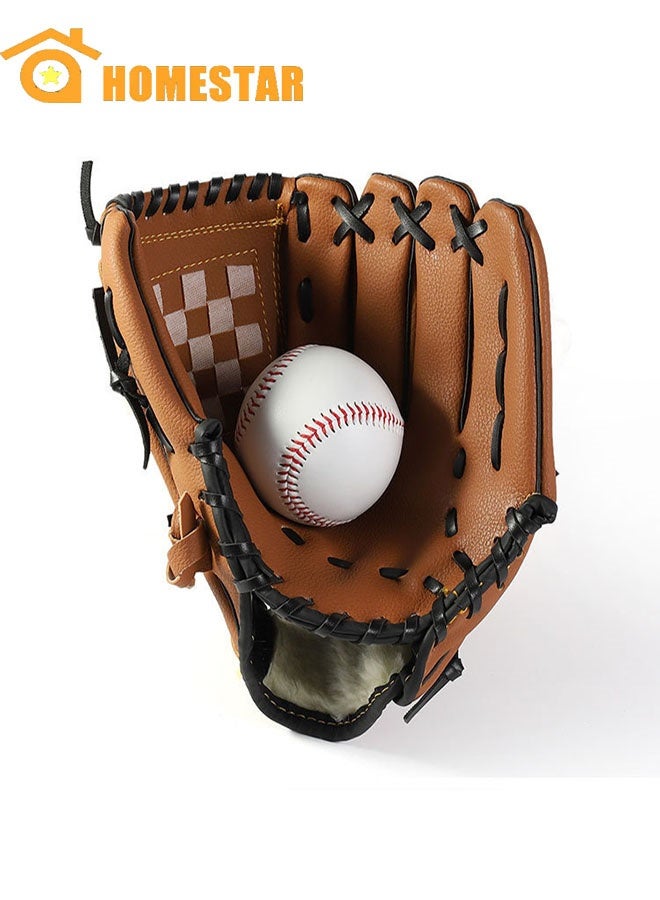 هومستر قفاز البيسبول ، قفاز سوفتبول دائم مع وسادة PU الجلد ، قفاز البيسبول اليد اليسرى 12.5 بوصة ، رمي اليد اليمنى ، قفاز البيسبول للأطفال والشباب والكبار والمبتدئين أو Infielder - Image 1