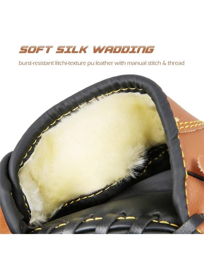 هومستر قفاز البيسبول ، قفاز سوفتبول دائم مع وسادة PU الجلد ، قفاز البيسبول اليد اليسرى 12.5 بوصة ، رمي اليد اليمنى ، قفاز البيسبول للأطفال والشباب والكبار والمبتدئين أو Infielder - Image 4