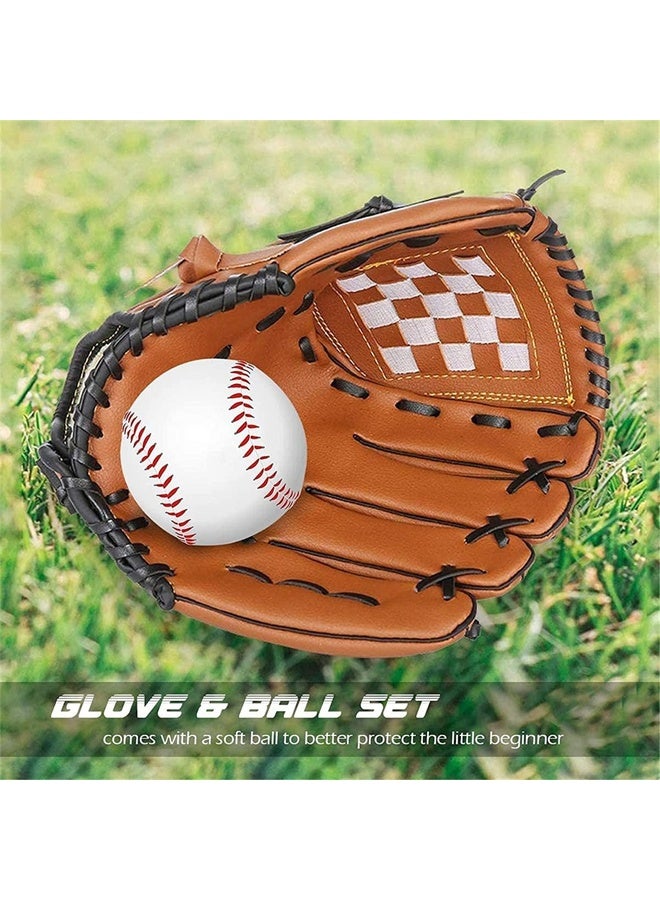 هومستر قفاز البيسبول ، قفاز سوفتبول دائم مع وسادة PU الجلد ، قفاز البيسبول اليد اليسرى 12.5 بوصة ، رمي اليد اليمنى ، قفاز البيسبول للأطفال والشباب والكبار والمبتدئين أو Infielder - Image 5