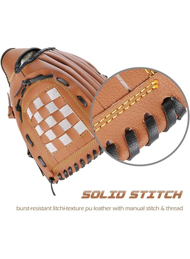 هومستر قفاز البيسبول ، قفاز سوفتبول دائم مع وسادة PU الجلد ، قفاز البيسبول اليد اليسرى 12.5 بوصة ، رمي اليد اليمنى ، قفاز البيسبول للأطفال والشباب والكبار والمبتدئين أو Infielder - Image 3
