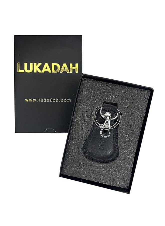 Lukadah Lukadah Genuine Classic Handcrafted Aniline Leather Keychain Key Ring With 360° Swivel Snap Hook Heavy Duty Stainless Steel Keyring  - Image 3