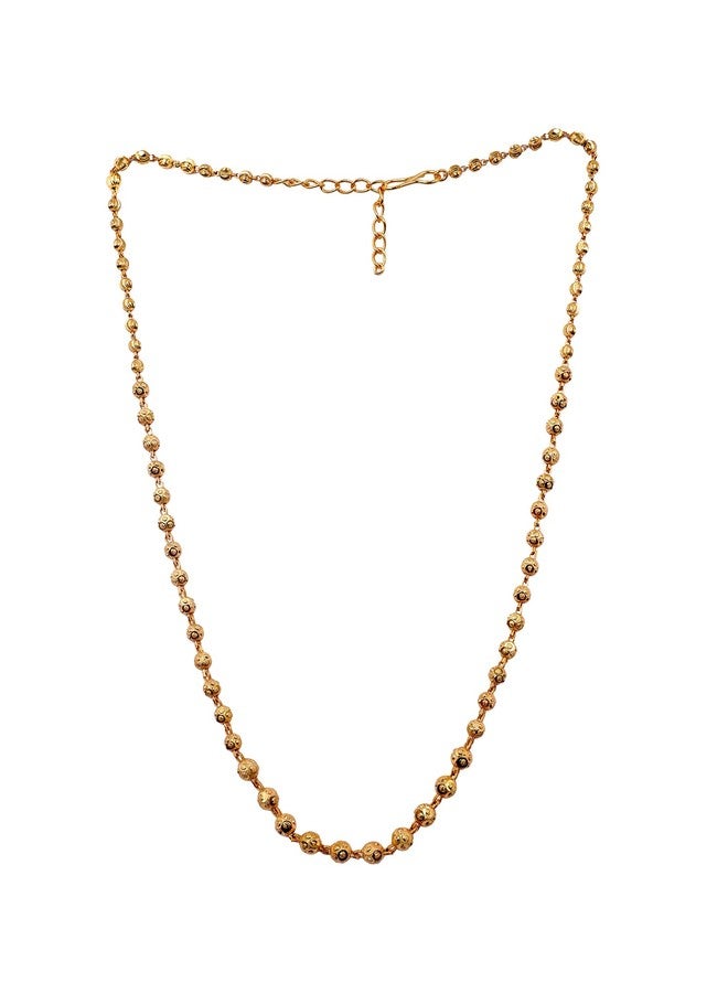JHB Gold Plated Beads Matar mala short Chain for Women and Girls - Image 1
