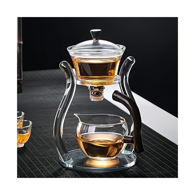 Complete Tea Set – Glass Teapot, Loose Tea Glass Infuser, 6 Insulated Glass Teacups, Tea Warmer - Image 5