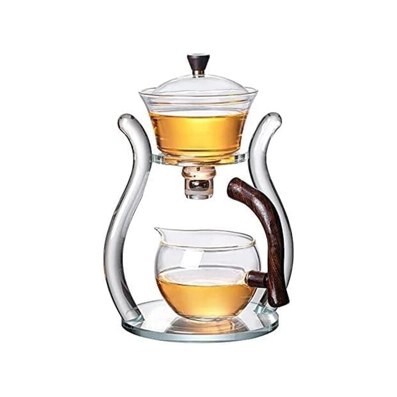Complete Tea Set – Glass Teapot, Loose Tea Glass Infuser, 6 Insulated Glass Teacups, Tea Warmer - Image 1
