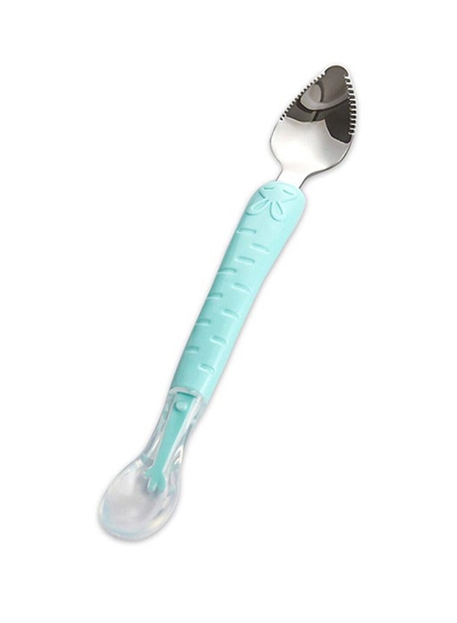 SYOSI Double Head Baby Silicone Food Spoon Portable Scraping Mud Spoon Baby Weaning Supplies Puree Shower Spoon - Image 1