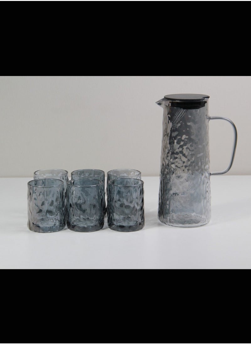 Generic - A beverage jug with elegantly designed cups for water and juice - Image 1