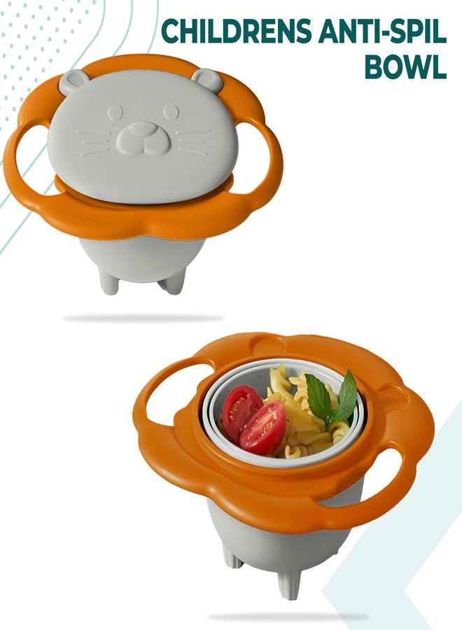 BEMBIKA Baby Feeding Bowl Compact and Stylish Baby Anti-Fall Food Bowl with Perfect 360° Degree Rotating for Kids (Ivory) - Image 2