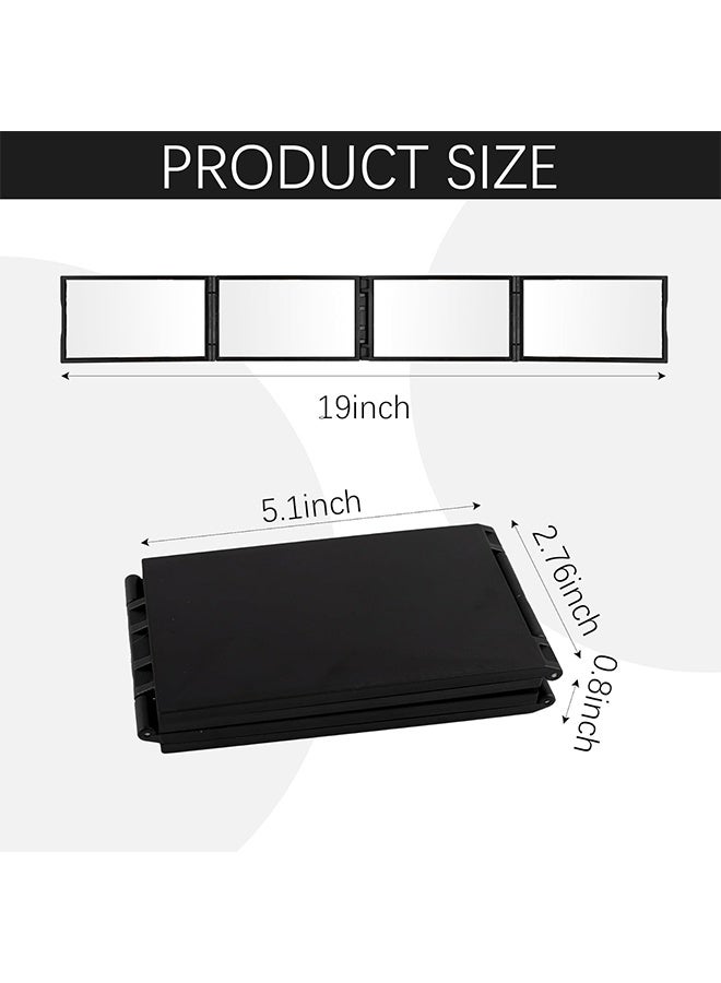 Foldable Makeup Mirror Multi Angle Folding 4 Way Mirrors for Self Hair Cutting - Image 2