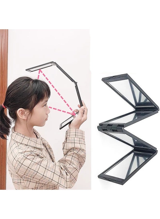 Foldable Makeup Mirror Multi Angle Folding 4 Way Mirrors for Self Hair Cutting - Image 5