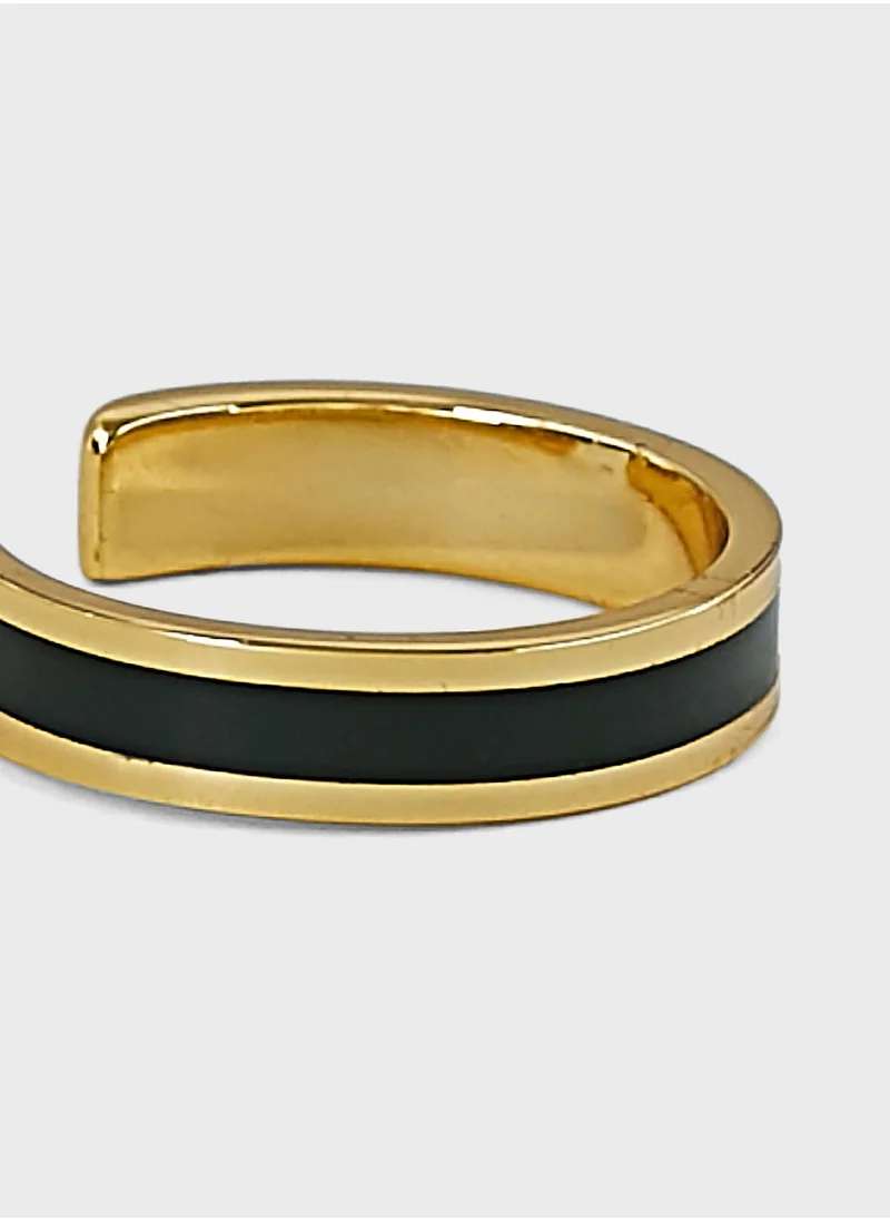 Bangle up Enamel Adjustable Thin Ring