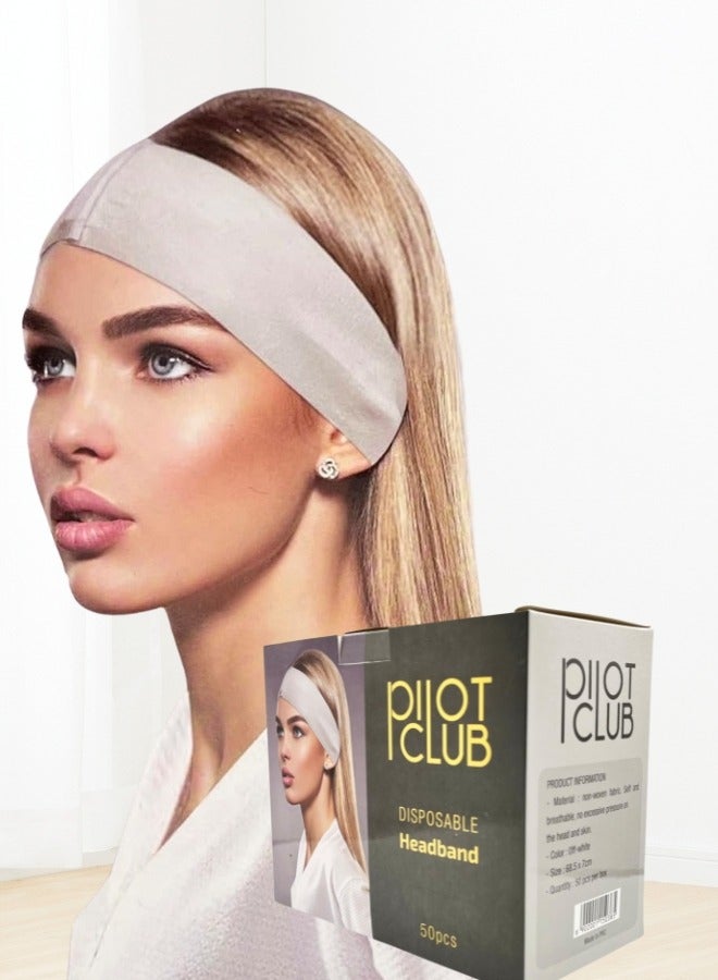 PILOT Disposable Headband Size (68.5 * 7 cm) (50Pcs)  for Spa, Facial Treatment, Salon Use Head Band - Image 2