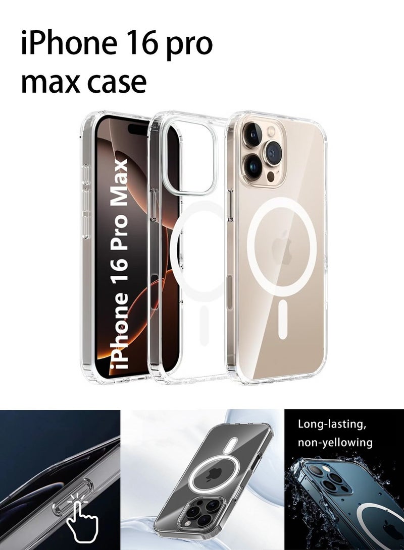 iPhone 16 Pro Max Case Soft Skin-friendly TPU Material For Delay Yellowing, Drop-resistant Scratch Resistant Protective Cover Easy to Installment and Uninstall Water-Proof Super Slim Fitted iPhone Case Cover Clear - Image 1