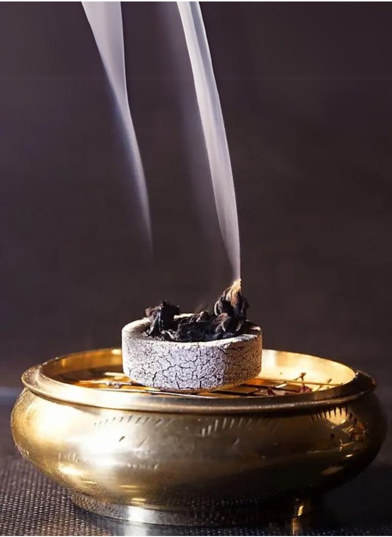 Awafi Mill - Frankincense Tears Golden Luban | Aromatic Resins with Triangle Charcoal Tablet - Image 1