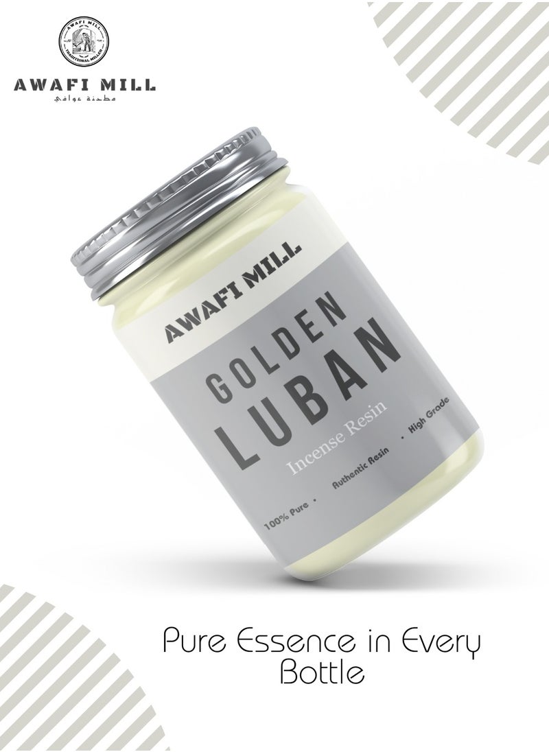 Awafi Mill - Frankincense Tears Golden Luban | Aromatic Resins with Triangle Charcoal Tablet - Image 1