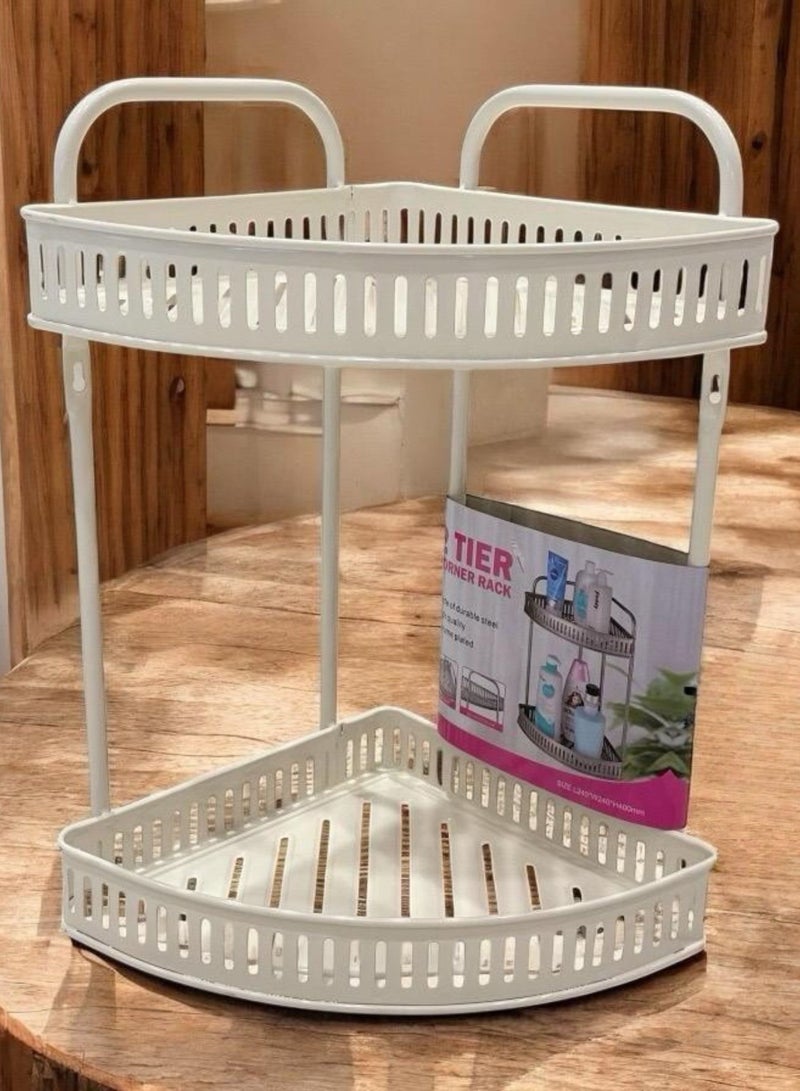 Metal Bathroom Shelf 2 Tier 24X24X40 cm