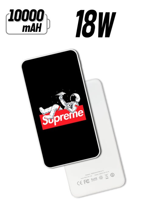 10,000 mAh Super Fast Charging Ultra Compact Power Bank with Quick Charge & Power Delivery, Portable Charger For iPhone and Android Sup Astronaut