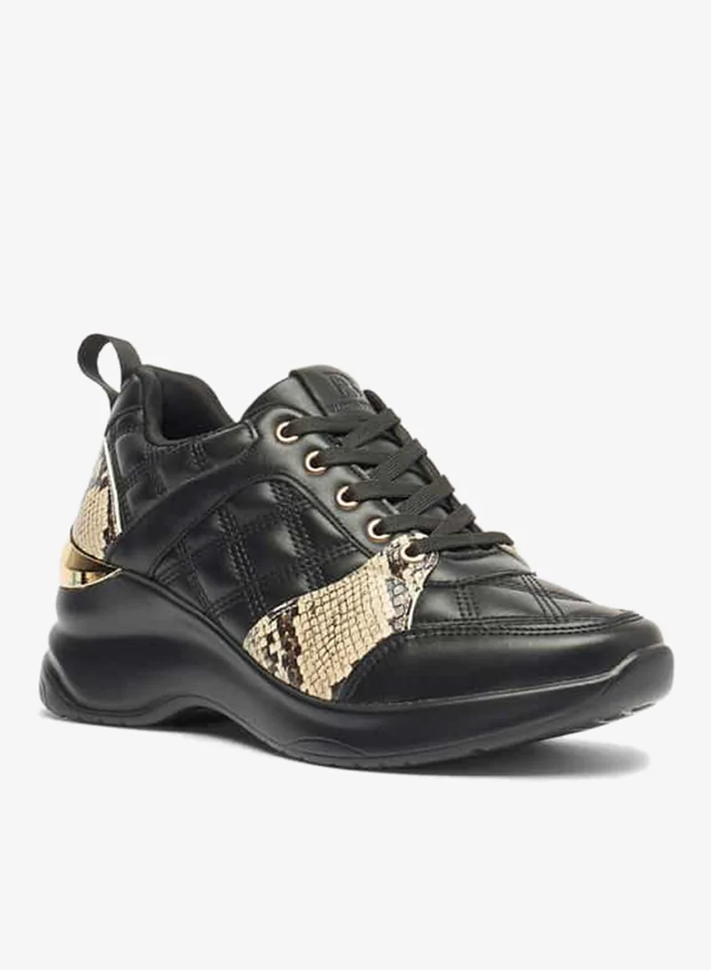 Flora Bella By Shoexpress Women Lace-Up Low Ankle Sneakers with Pull Tabs