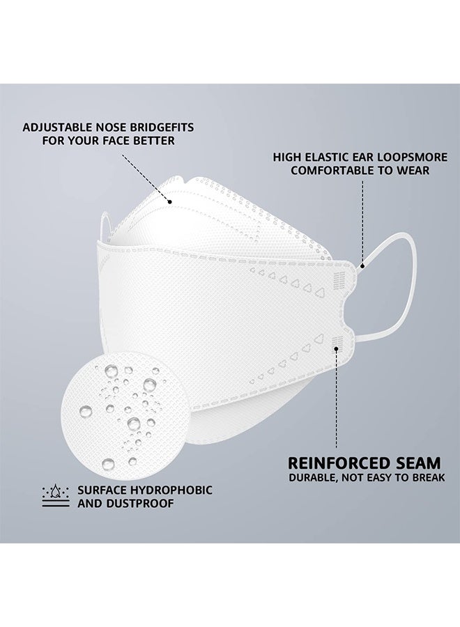 ليمون 30 كمامة للأطفال، كمامات ثلاثية الطبقات للاستخدام مرة واحدة، كمامات بيضاء - Image 5