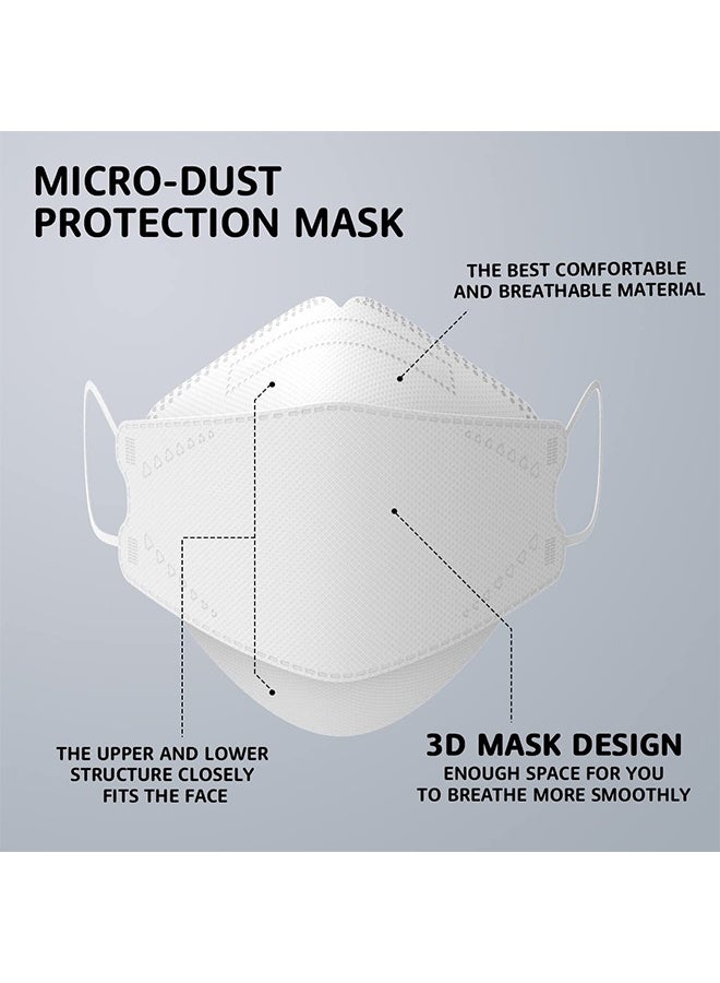 ليمون 30 كمامة للأطفال، كمامات ثلاثية الطبقات للاستخدام مرة واحدة، كمامات بيضاء - Image 2