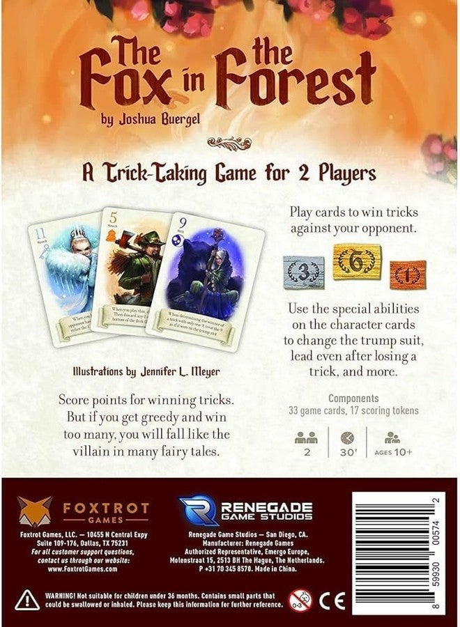 LEROKAS Fox in the Forest, 2 Player Trick-Taking Strategy Card Game for Adults, Compact Travel Board Game, 30 Min Playtime - Image 4