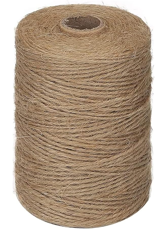 The Bros Jute Twine, 650 Feet Natural Thick Jute String 3Ply Jute Rope For Floristry, Gifts, Diy Arts&Crafts, Decoration, Bundling, Garden And Recycling (Brown,2Mm,200M)  - Image 1
