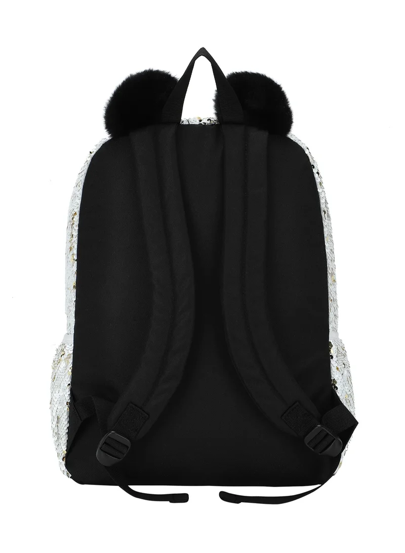 CUBS CUBS Sequin Panda Print Waterproof Kids Backpack – 28L Glittery School Bag for Girls (Ages 5–12) | Fits 15" Laptop | Zip Closure | Lightweight, Durable & Stylish