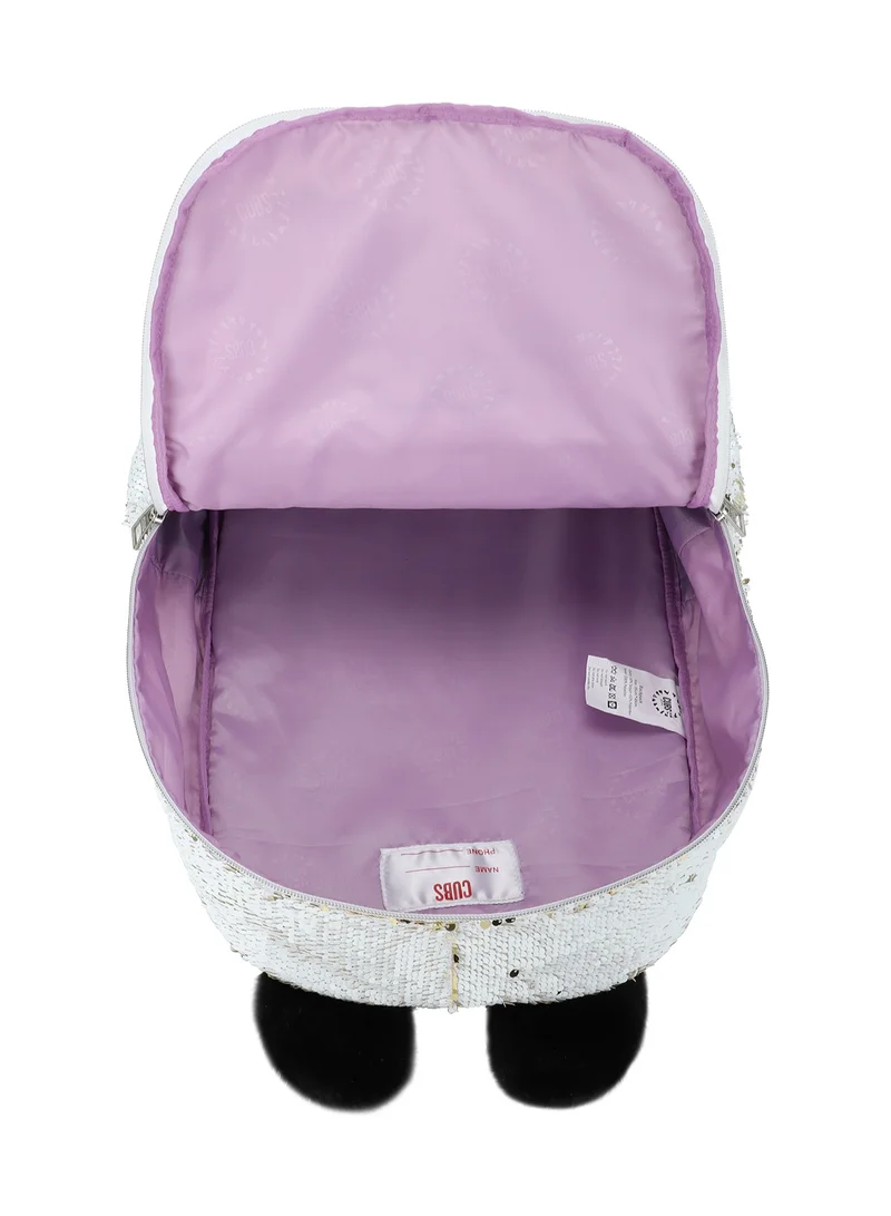 CUBS CUBS Sequin Panda Print Waterproof Kids Backpack – 28L Glittery School Bag for Girls (Ages 5–12) | Fits 15" Laptop | Zip Closure | Lightweight, Durable & Stylish