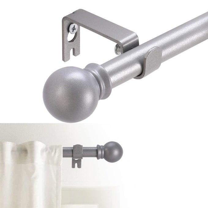 Curtain Rods for windows 66120 inch 58 inch Decorative Silver Splicing Heavy Duty Metal Curtain Rod set with Brackets