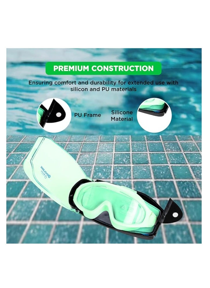 ENDLESS  EL1009 Premium Swimming Goggle with Anti-Fog and UV Protection | Material : Silicon, PU | Stylish Big Frame for more Visibility | Soft Silicone Gasket for Leak Proof | With Hard Case  - Image 4