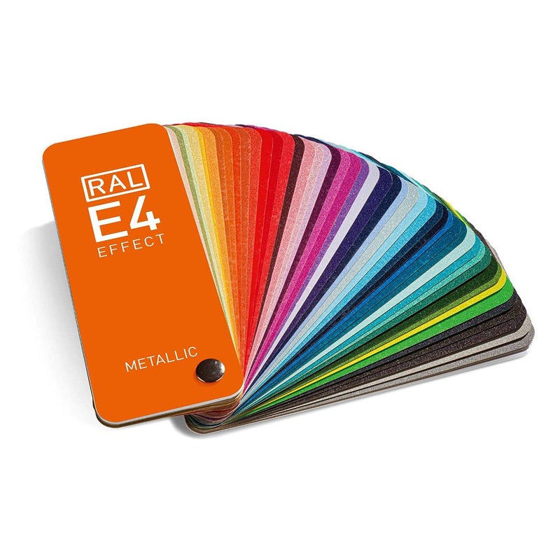 RAL E4 Color Chart, 70 Metallic Colors, Full Page Color Swatches, High Gloss - Image 1