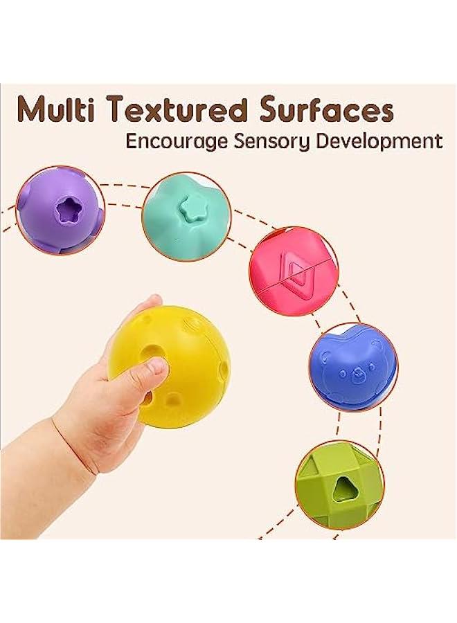 HOOKOR Baby 7 in 1 Multifunction Educational Toys, Sensory Montessori Toys for 1 2 Year Old Boy Girl Gifts, with Shape Sorter, Stacking Blocks for Toddlers Birthday Gifts  - Image 4