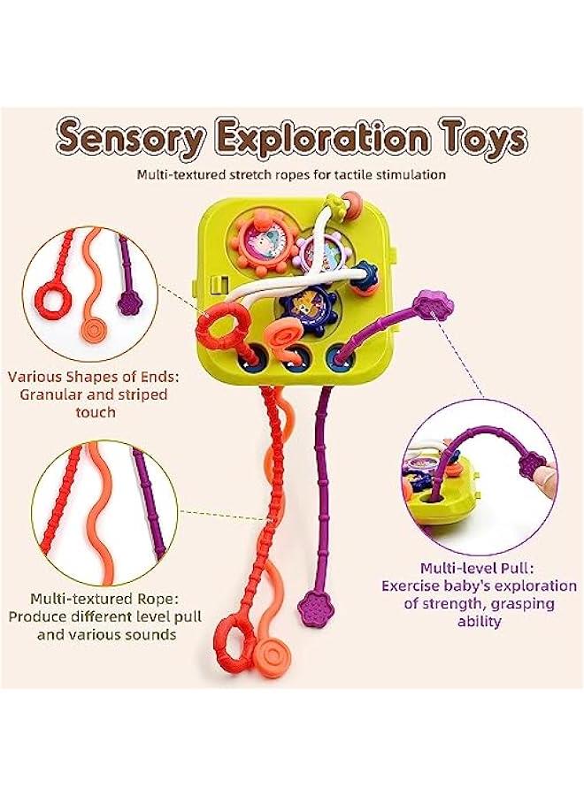 HOOKOR Baby 7 in 1 Multifunction Educational Toys, Sensory Montessori Toys for 1 2 Year Old Boy Girl Gifts, with Shape Sorter, Stacking Blocks for Toddlers Birthday Gifts  - Image 5