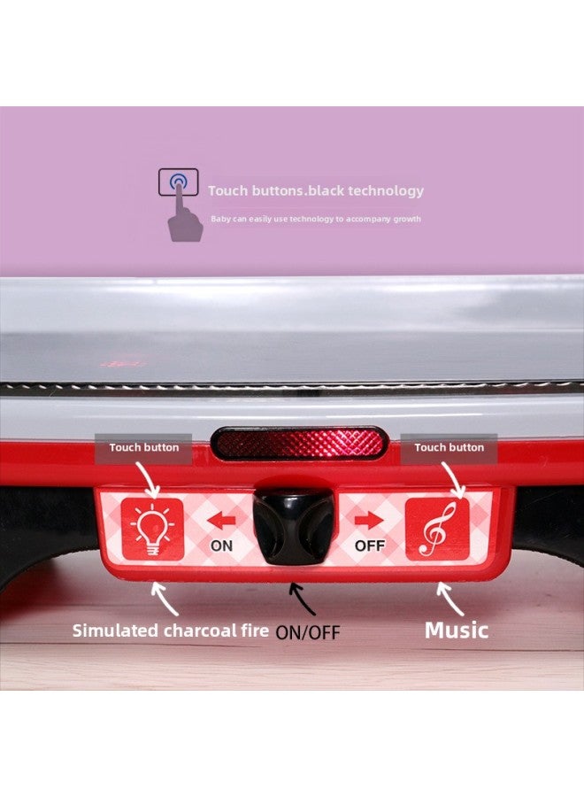 Children's Toys Barbecue Toys Educational Simulation Set Simulation Kebab Rack Kitchen Barbecue Play House Wine Coke-Specifications:Red Barbecue Grill Standard (english Color Box) - Image 4