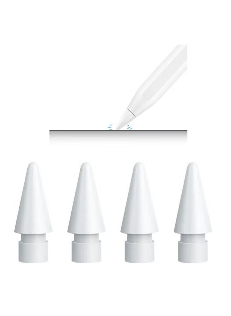 4-Piece Stylus Pencil Tips Set For Apple White - Image 1