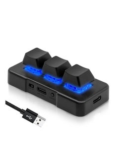 KASTWAVE Mechanical Gaming Keyboard 3 Key Mini Keypad Customize Programmable Macro Keyboard OSU Keypad One Key Control Combo with RGB Backlit for PC Video Game Office Work Sheet Music,HID  - Image 1