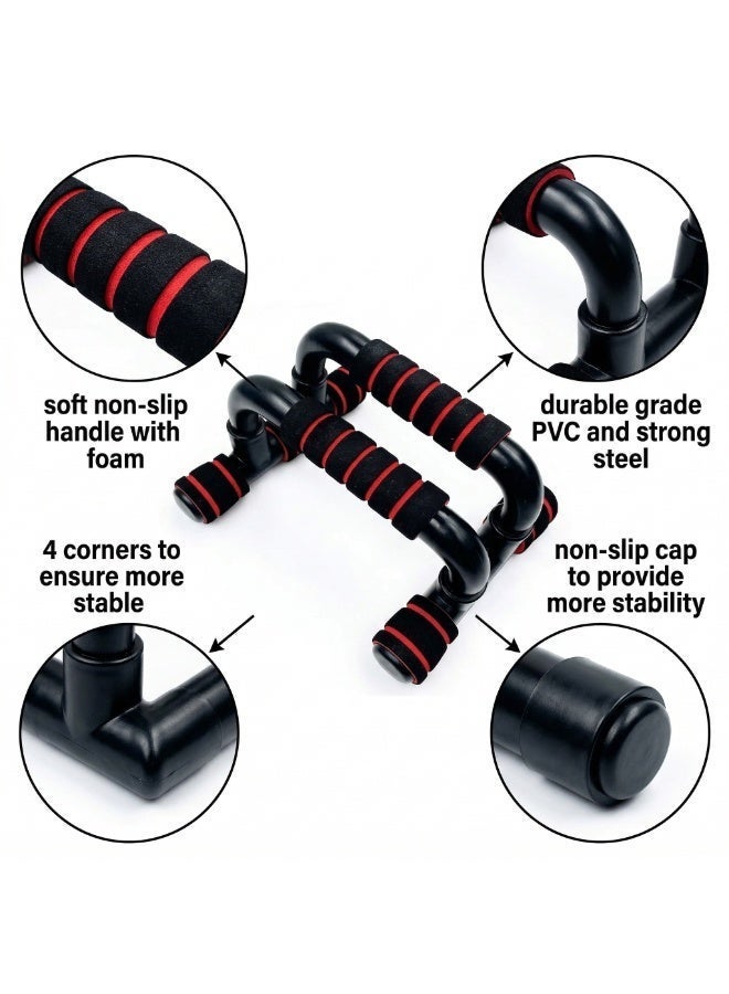CKIKH push-up bar, push-up bar with foam handles, home indoor chest expander; push-up handles for floor workouts, strength training, suitable for upper body training, reduces wrist strain. - Image 2
