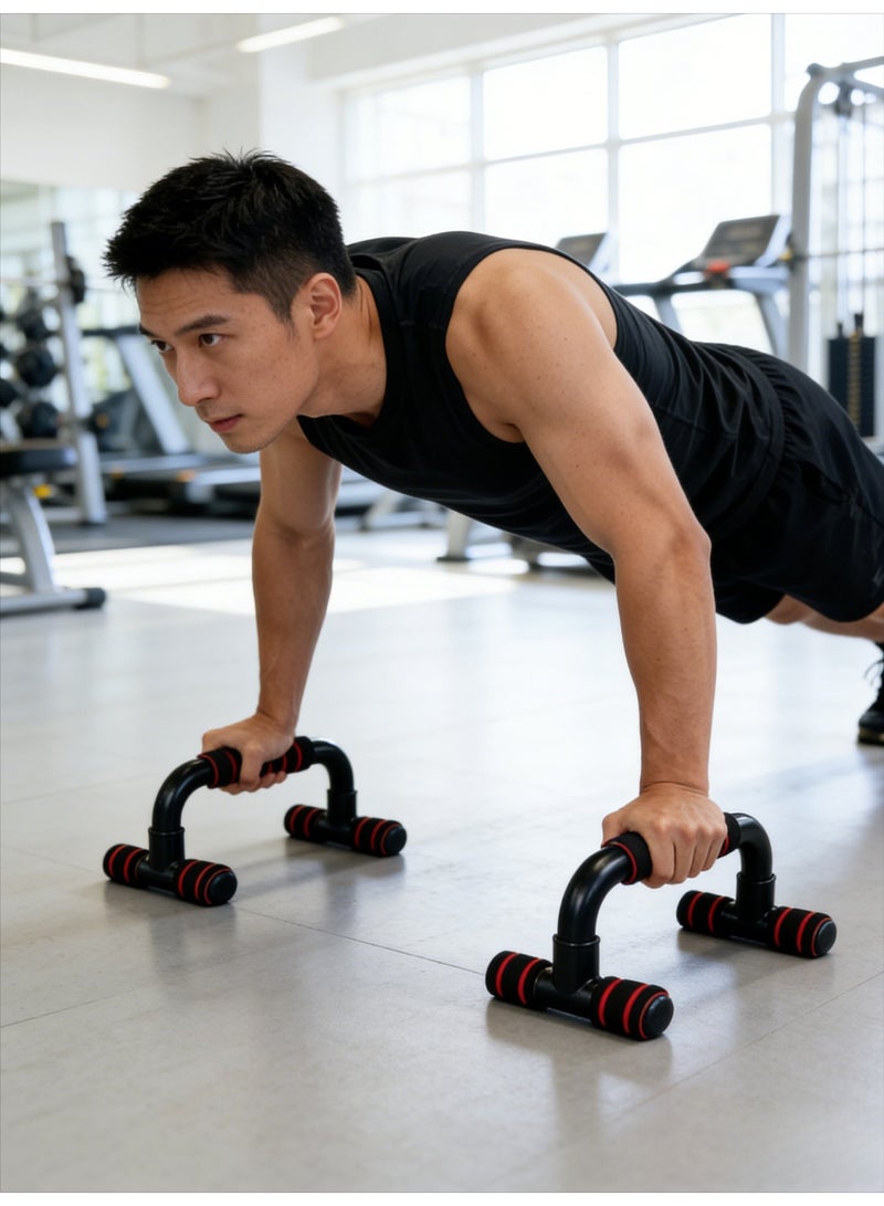 CKIKH push-up bar, push-up bar with foam handles, home indoor chest expander; push-up handles for floor workouts, strength training, suitable for upper body training, reduces wrist strain. - Image 4