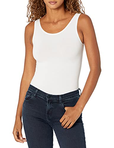 Yummie Women's Ruby Cotton Seamless Shaping Full Back Bodysuit, White, Small/Medium - Image 5