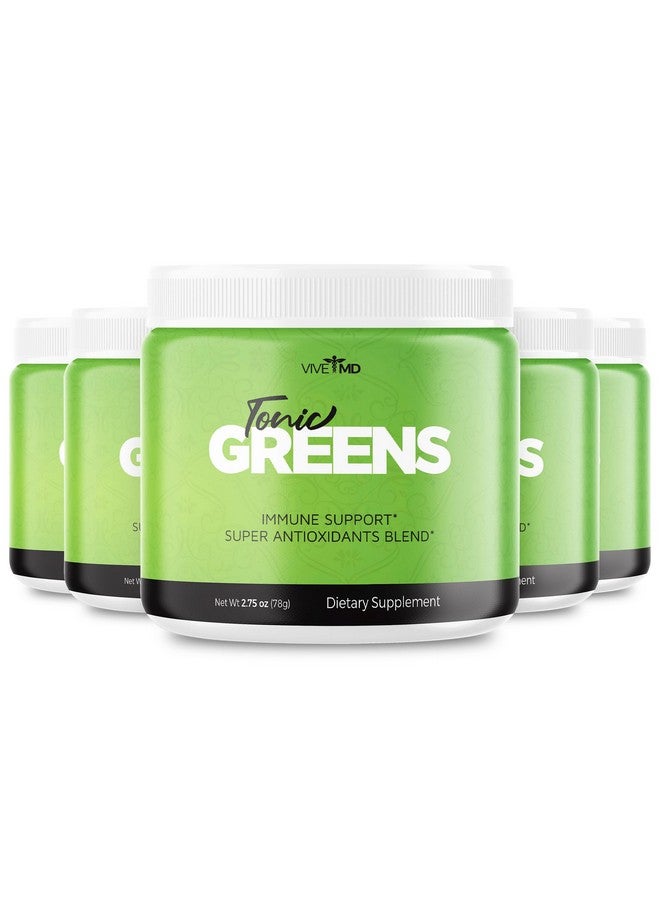 VIVE MD Tonic Greens Vitamin Boost Supplement Official Formula - Natural Green Blend Energy Supplement Extra Strength with BCAA, L-Glutamine, Vitamin B6, Revolutionary Energy Fix Solution Reviews (5 Pack) - Image 1