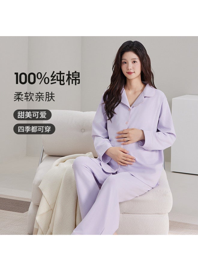 Nordon Summer Women'S Pajama Set - Long Sleeve & Pants Soft Open Front Solid Color Loungewear - Image 4