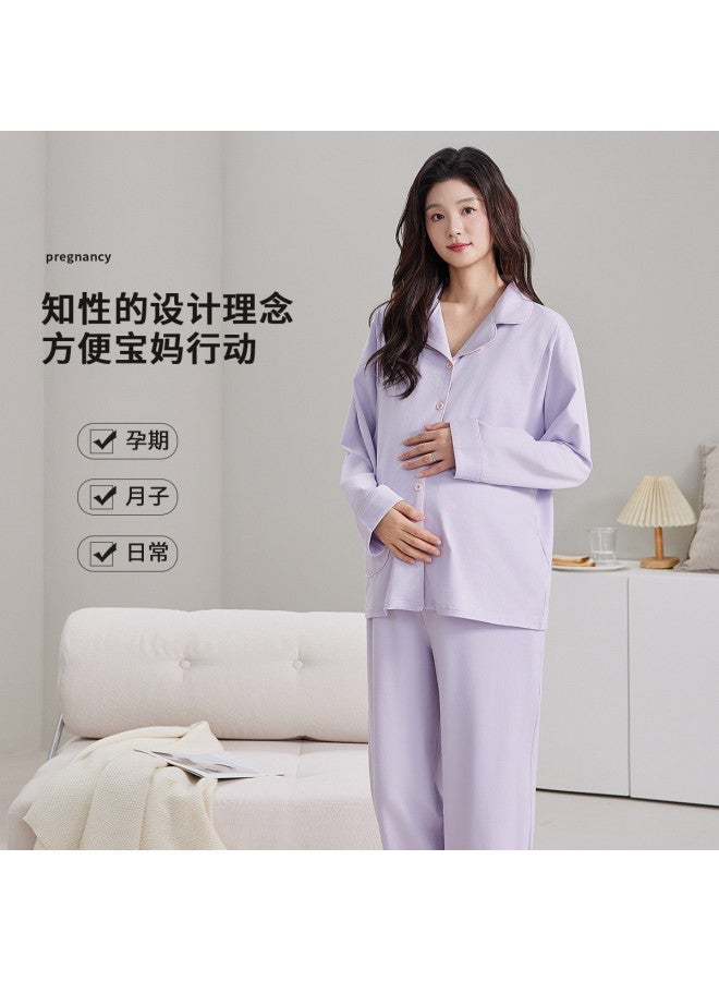 Nordon Summer Women'S Pajama Set - Long Sleeve & Pants Soft Open Front Solid Color Loungewear - Image 3