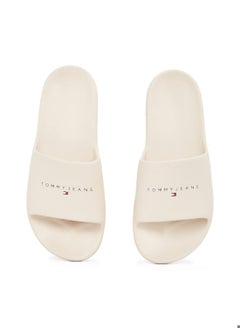 TOMMY JEANS Men's Basic Sandal Slides - Vinyl, White  - Image 4