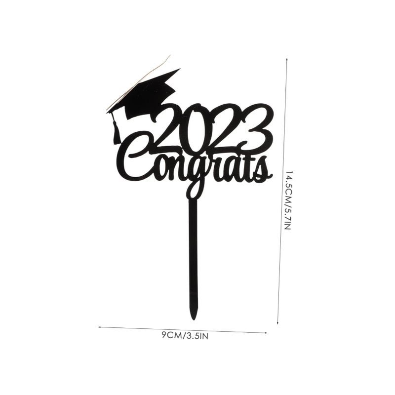 Graduation Cake Decorations Acrylic Picks Cupcake Toppers Set Of 5 Party Decor - Image 4